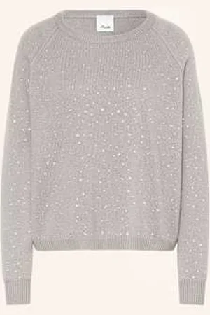 Allude Sweter Z Dodatkiem Kaszmiru I Ozdobnymi Kamykami grau