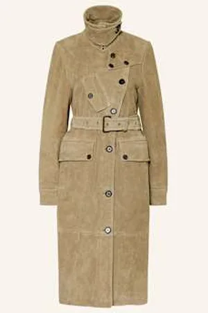 Belstaff Skórzany Trencz beige