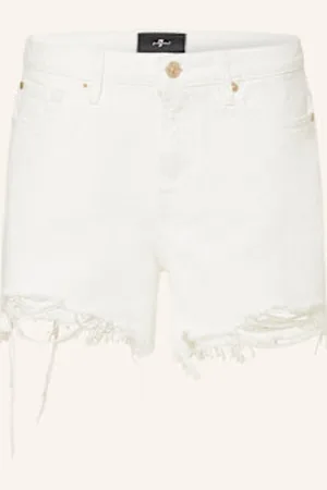 7 for all Mankind Szorty Jeansowe Monroe weiss