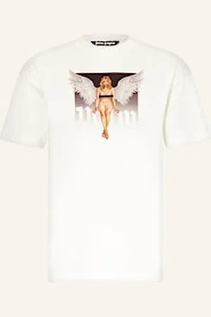 Palm Angels T-Shirt Crystal weiss