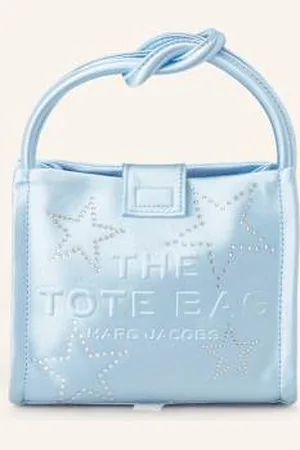 Marc Jacobs Torebka The Star Satin Mini Tote Bag Z Ozdobnymi Kamykami blau