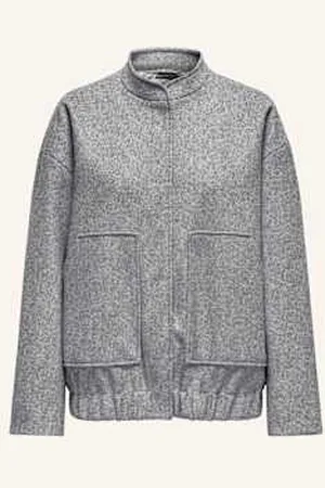 ONLY Bluzon Oversize Z Flaneli grau