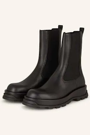 Jil Sander Botki Chelsea schwarz