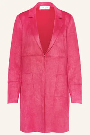 Joseph Ribkoff Długi Blezer Z Imitacji Skóry pink