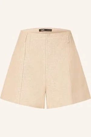 Maje Szorty Z Dodatkiem Lnu beige