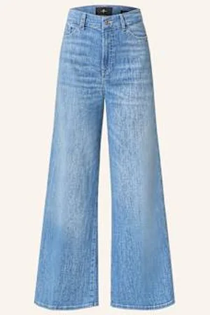 7 for all Mankind Jeansy Lotta Cropped blau