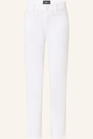 7 for all Mankind Jeansy 7/8 Roxanne Ankle weiss