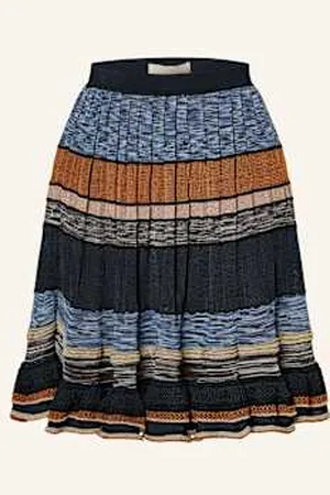 ULLA JOHNSON Spódnica Z Dzianiny Eios Z Błyszczącą Przędzą blau