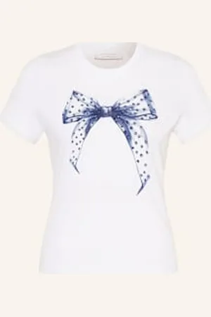 Rich & Royal T-Shirt Z Obszyciem Ozdobnymi Kamykami weiss