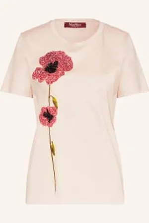 Max Mara T-Shirt Laghi Z Cekinami beige