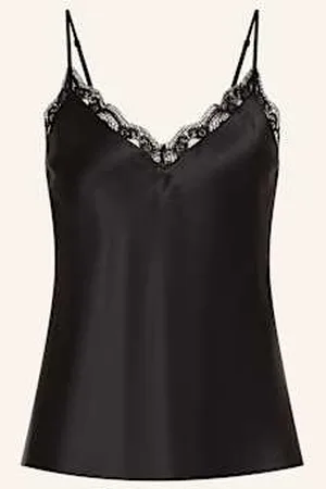 Simone Pérèle Simone Pérèle Top Od Piżamy Love Me Z Jedwabiu schwarz