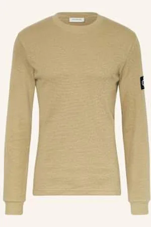 Calvin Klein Koszulka Z Długim Rękawem beige