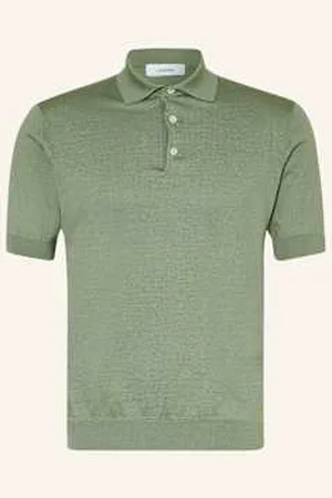 LARDINI Koszulka Polo Z Dzianiny gruen