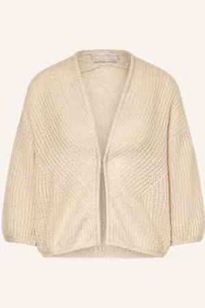 Hemisphere Kardigan Z Dodatkiem Kaszmiru Z Rękawami 3/4 beige