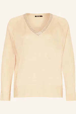 Marc Aurel Sweter Z Ozdobnymi Kamykami beige