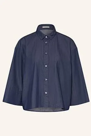 lilienfels Bluzka Jeansowa Z Rękawami 3/4 blau