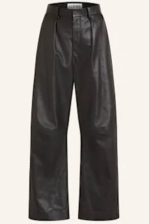 Loewe Spodnie Skórzane schwarz
