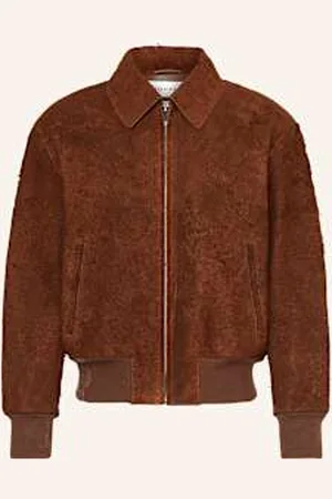 Alexander McQueen Skórzany Bluzon braun