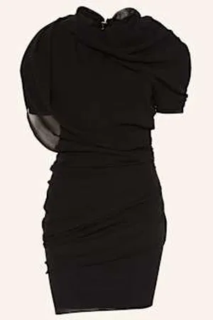 Jacquemus Sukienka Koktajlowa La Robe Castagna Z Wycięciem schwarz