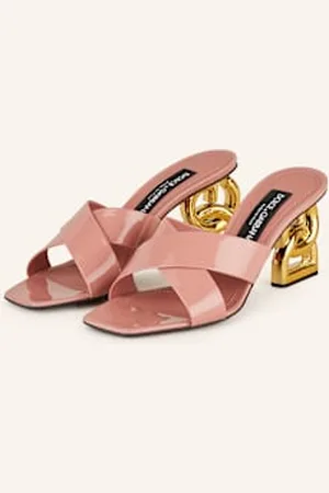 Dolce & Gabbana Klapki Typu Mules Vernice pink