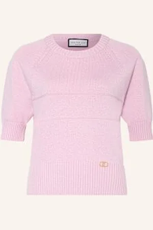 SEM PER LEI Dzianinowa Koszulka Z Kaszmiru rosa