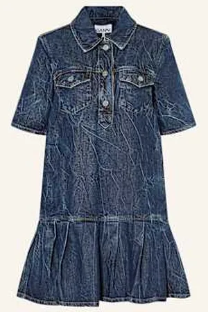 Ganni Sukienka Jeansowa blau
