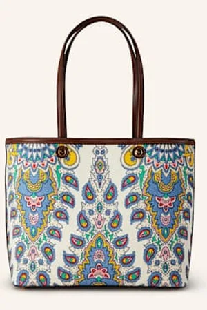 Etro Torba Shopper Z Saszetką blau