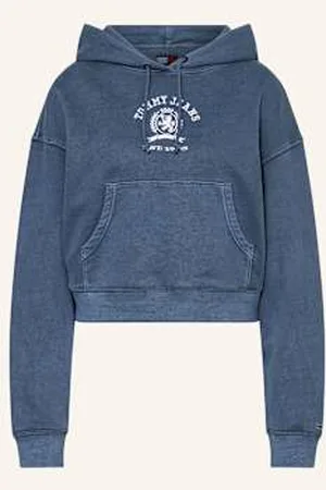 Tommy Hilfiger Krótka Bluza Z Kapturem blau