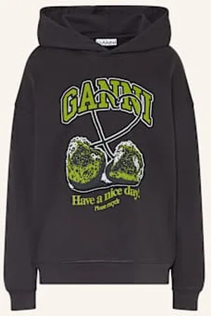 Ganni Bluza Z Kapturem Oversize Isoli schwarz
