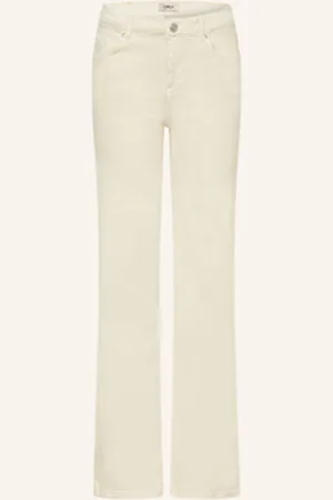 ONLY Jeansy Wide Leg weiss