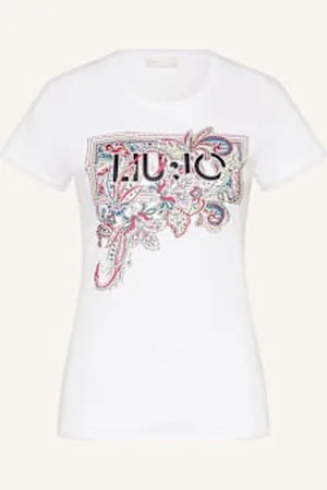 Liu Jo T-Shirt Z Obszyciem Ozdobnymi Kamykami weiss