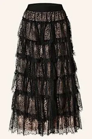 AllSaints Koronkowa Spódnica Rory schwarz