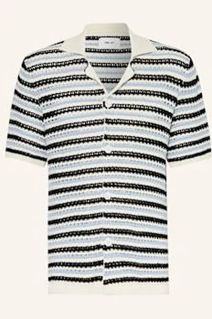 NN.07 Koszula Z Lnu Henry Regular Fit blau