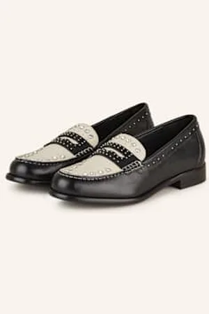 Bronx Penny Loafers Friz-O Z Ozdobnymi Kamykami schwarz