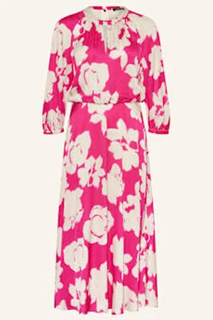 Luisa Cerano Sukienka Satynowa Z Rękawami 3/4 pink