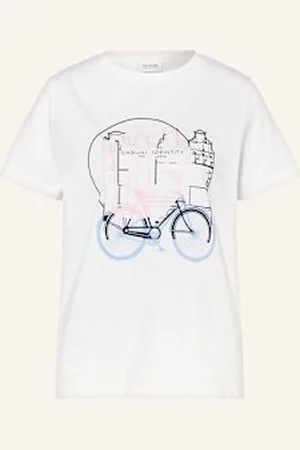 Comma, T-Shirt weiss