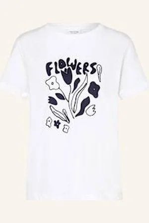 Comma, T-Shirt weiss