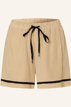 Maryan Mehlhorn Jedwabne Szorty Stratum beige