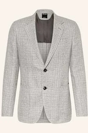 Ermenegildo Zegna Lniana Marynarka Extra Slim Fit grau