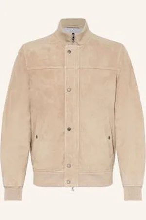 Paul & Shark Skórzany Bluzon beige
