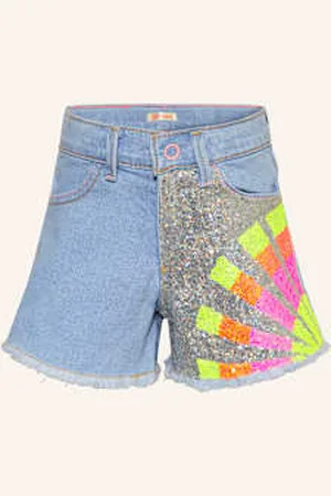 Billieblush Szorty Jeansowe Z Cekinami blau