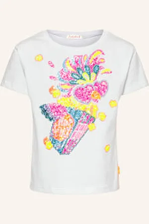 Billieblush T-Shirt Z Cekinami weiss