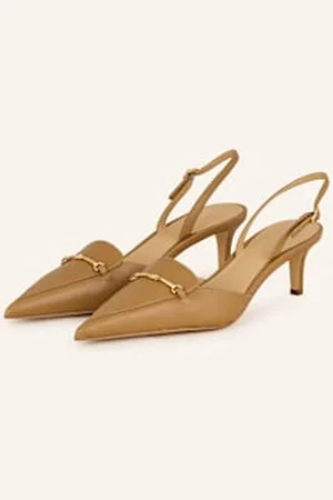 Michael Kors Czółenka Z Odkrytą Piętą Lena beige