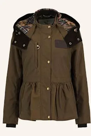 Barbour Kurtka Dhalia Z Odpinanym Kapturem braun