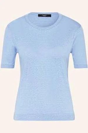 Max Mara Dzianinowa Koszulka Zibetto Z Dodatkiem Jedwabiu blau
