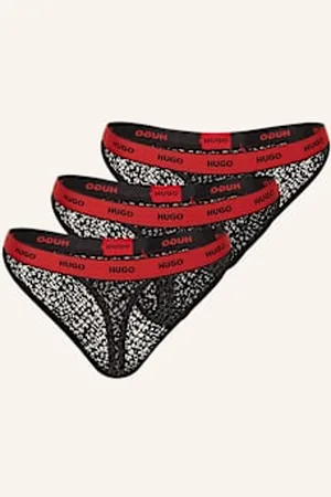 HUGO BOSS Stringi, 3 Szt. schwarz
