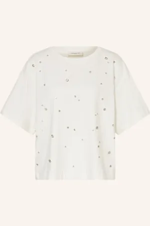 Copenhagen Muse T-Shirt Cmmuse Z Ozdobnymi Kamykami weiss