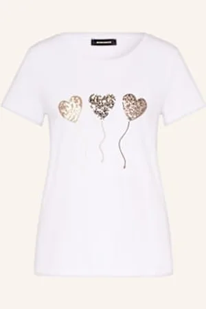 More & More T-Shirt Z Cekinami weiss