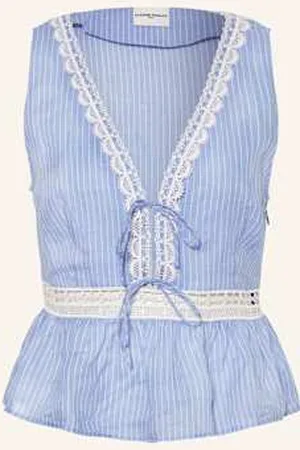 Claudie Pierlot Bluzka Bez Rękawów Z Koronką blau