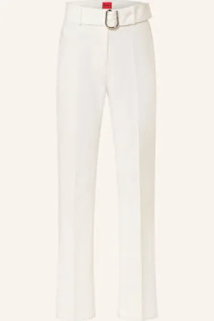 HUGO BOSS Spodnie Bootcut Hazula weiss